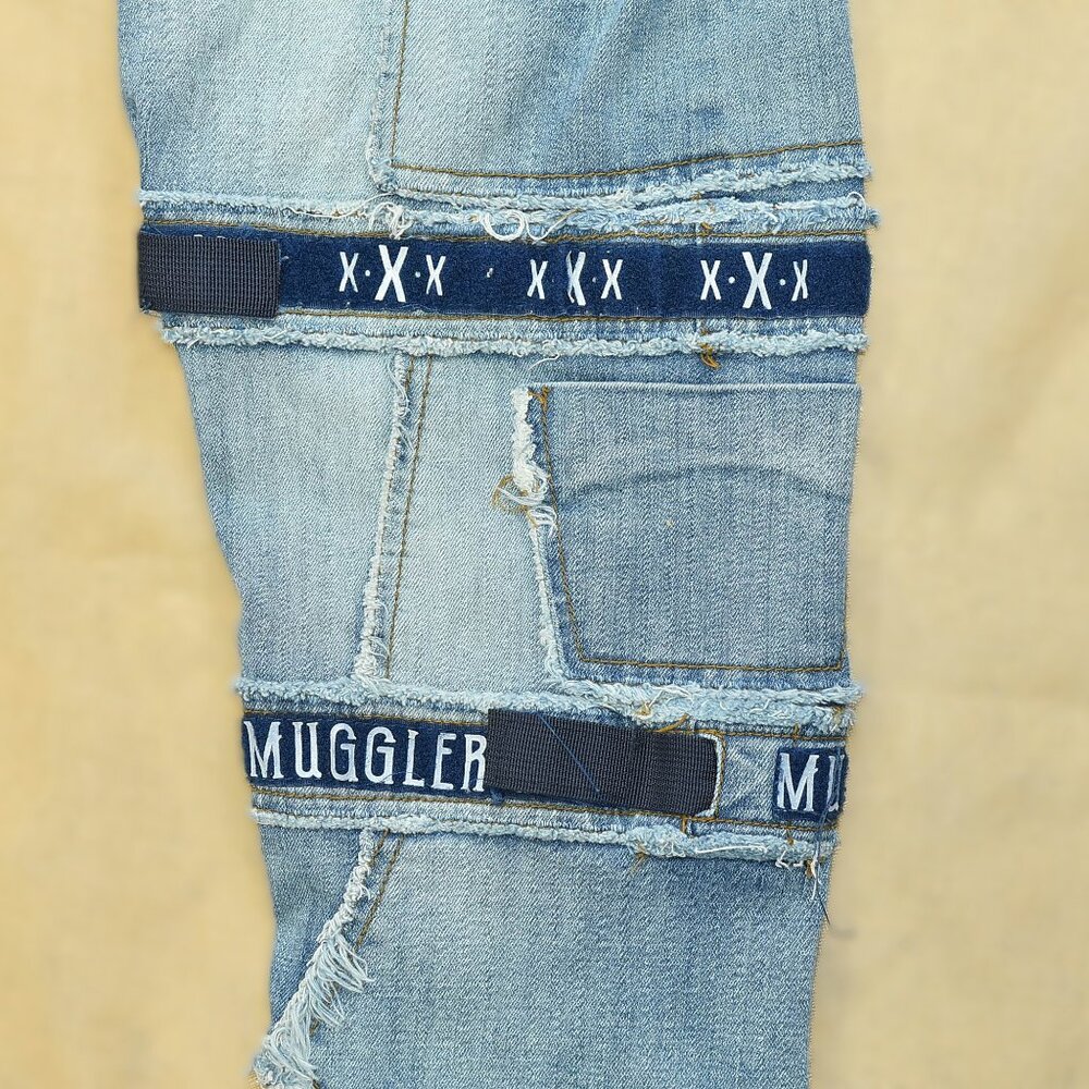 Smuggler’s Moon Light Blue Distressed Men’s Stretch Comfort Jeans size 36/32. - Picture 4 of 10